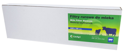 Filtr rurowy do mleka, 620 x 60 mm, 200 szt., Canagri