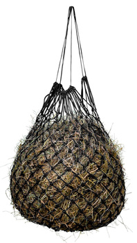 Siatka na siano Nova, bez pierścieni, czarny, oczko 5 cm, Covalliero