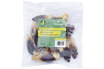 Przysmak dla psa,  królicze uszy faszerowane kaczką, 500 g, Canagri