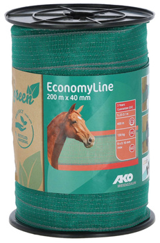 Taśma ogrodzeniowa ECONOMY, 200m x 40mm, zielono-szara, Kerbl