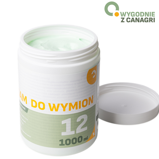 Balsam do wymion z olejkiem z mięty pieprzowej ”12”, 1000 ml, Canagri