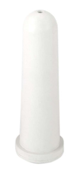 Smoczek gumowy do poideł automatycznych, 100 mm, biały, z otworem, Kerbl