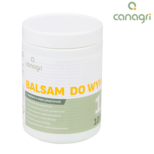Balsam do wymion z olejkiem z mięty pieprzowej ”12”, 1000 ml, Canagri