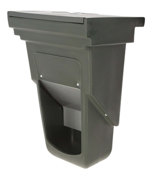 Pojemnik na paszę treściwą, z pokrywką, oliwka, 13 l, Kerbl