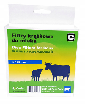 Filtr krążkowy do mleka, śr. 125 mm, 200 szt., Can Agri