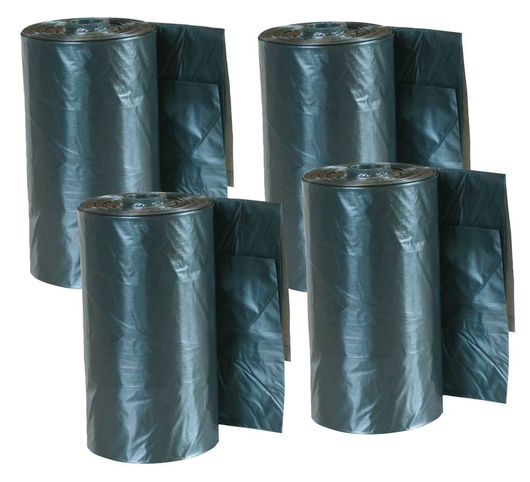 Woreczki na odchody 4 rolki x 20 szt, czarne, Kerbl