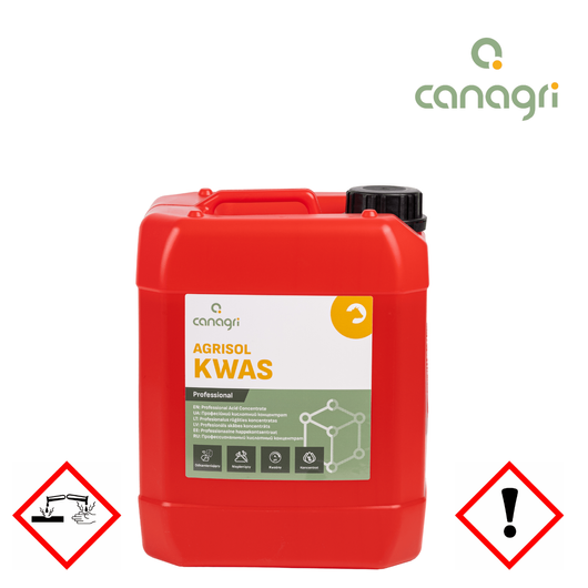 Kwaśny preparat myjący Agrisol Kwas 2.0, 10 kg, Canagri