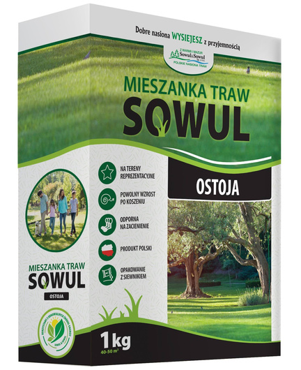 Mieszanka traw Ostoja, Różne wagi (1 kg/5 kg), Sowul & Sowul