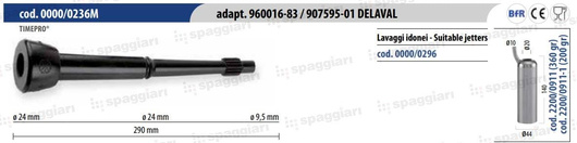 Guma strzykowa Alfa Laval 90759501, krótki kubek Z, 10 mm, 4szt., Spaggiari