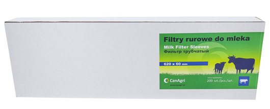 Filtr rurowy do mleka, 620 x 60 mm, 200 szt., Canagri