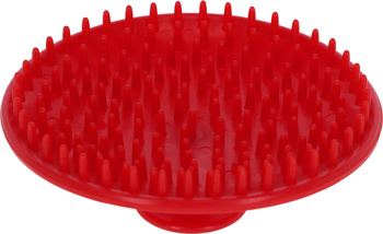 Zgrzebło z wypustkami gumowymi, czerwony, Covalliero