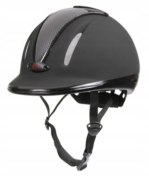 Kask jeździecki Carbonic, antracyt, 50-54 cm, Covalliero