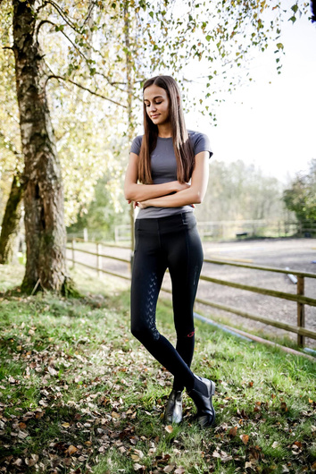 Legginsy jeździeckie Equona, damskie, czarny, roz. 32/34, Covalliero