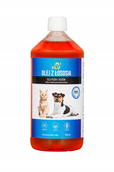 Olej z Łososia 100% Dla Psa i Kota Tłoczony Na Zimno - LAB-V – 1000 ml