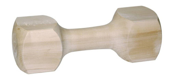 Hantel drewniany, do aportowania dla psa, kwadratowy, 24 cm, 400 g, Kerbl