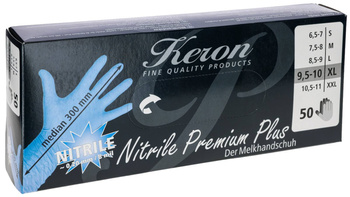 Rękawice nitrylowe Nitrile Premium Plus, różne rozmiary (od S do XXL), niebieske, 50 szt., Kerbl