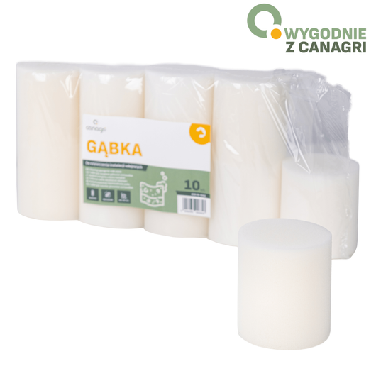 Gąbka do czyszczenia instalacji udojowych, 80 x 90 mm, 10 szt., Canagri