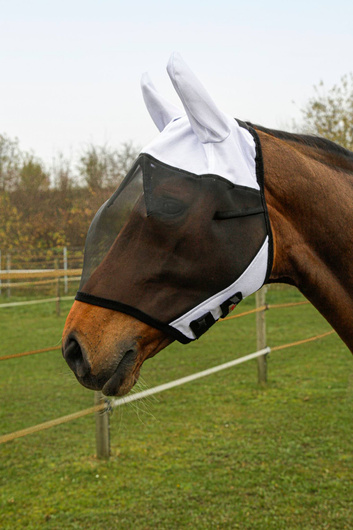 Maska przeciwowadowa dla konia z uszami SuperFly, różne rozmiary (od Pony do Full), Covalliero