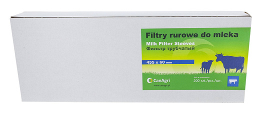 Filtr rurowy do mleka, 455 x 60 mm, 200 szt., Canagri