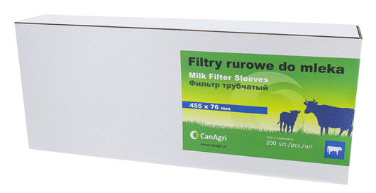 Filtr rurowy do mleka, 455 x 76 mm, 200 szt., Canagri