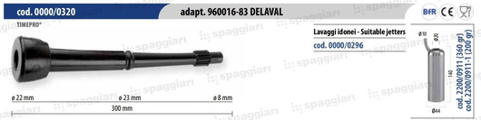 Guma strzykowa Alfa Laval 96001683 "krótki kubek Z", 8 mm, 4szt., Spaggiari