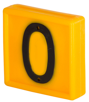 Numer do obroży dla bydła "0", 10szt., żółty, Kerbl