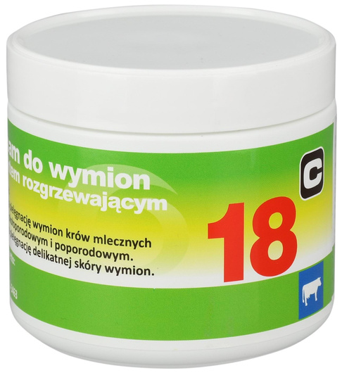 Balsam do wymion z efektem rozgrzewającym ”18”, 500 ml, Canagri