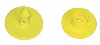 Kolczyk dla trzody Multiflex R, część męska i żeńska, żółty, czysty, Caisley