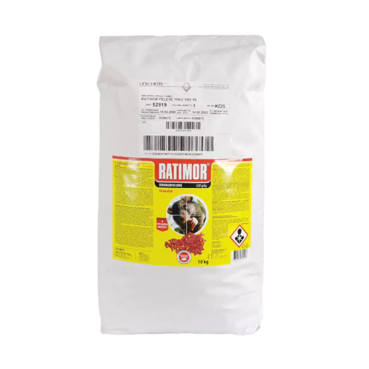 Trutka na myszy i szczury, granulat 10 kg, Ratimor, bromadiolon