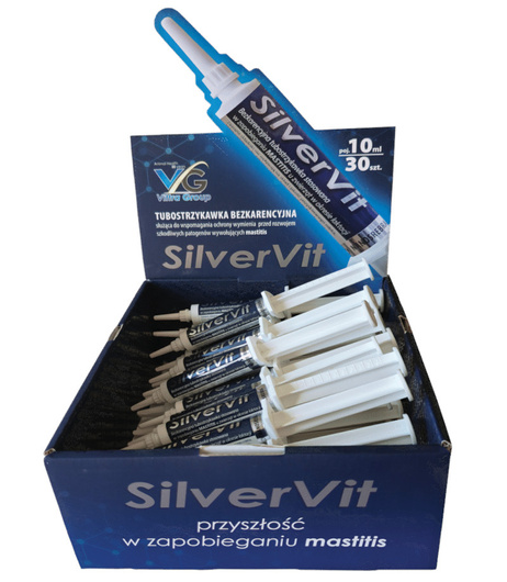 Preparat przeciw mastitis z nanosrebrem Vittra Tubostrzykawka SilverVit 10 ml