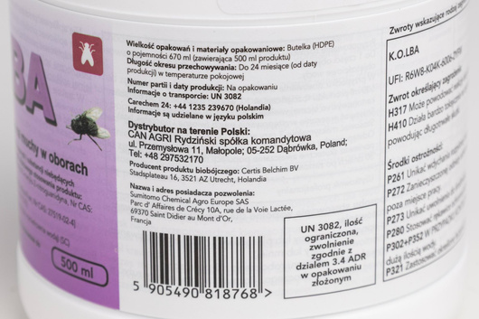 Środek owadobójczy na muchy KOLBA, koncentrat, 500 ml, Kerbl
