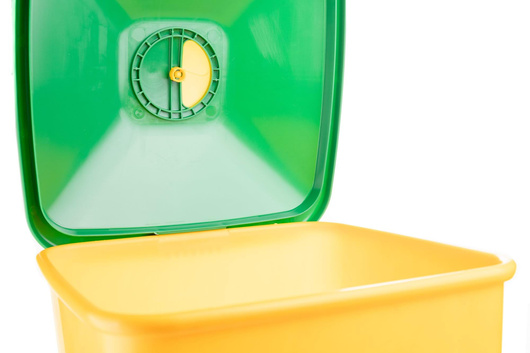 Karmidło automatyczne dla drobiu, duże, 40 l, zielono-żółte, Novital