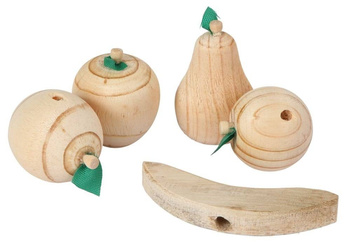 Gryzak w kształcie owoców dla gryzoni, lite drewno, Kerbl