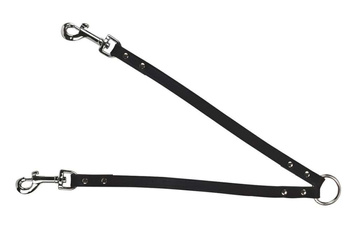 Skórzana smycz podwójna dla psa Vegas, 30 cm x 18 mm, Kerbl
