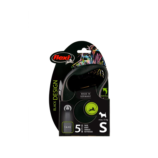 Smycz dla psa Flexi Black Design, taśma, różne kolory, różne rozmiary, różne długości