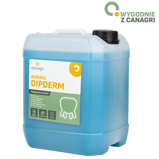 Preparat do dipingu Agrisol DipDerm 73, z chlorheksydyną, 10 kg, Canagri