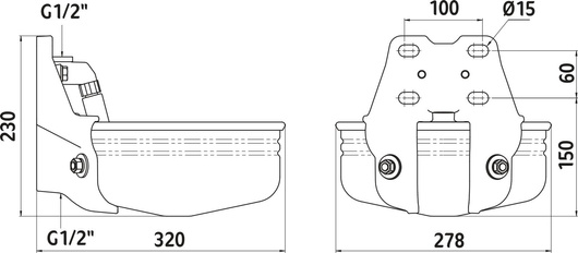 Poidło dla krów mlecznych E21, 5 l, stalowe, Kerbl