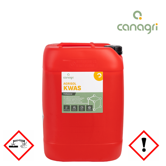 Kwaśny preparat myjący Agrisol Kwas 2.0, 24 kg, Canagri
