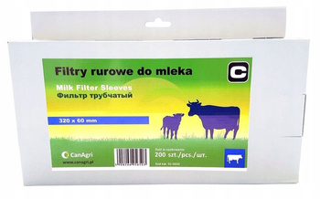 Filtr rurowy do mleka, 320 x 60 mm, 200 szt., Canagri