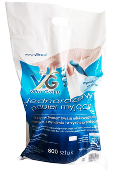 Papier do mycia i pielęgnacji wymion 800 szt wkład