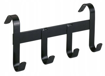 Wieszak uniwersalny, 4 haki, czarny, Kerbl