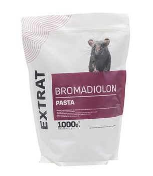Trutka na myszy i szczury, pasta 1 kg, bromadiolon, Extrat.