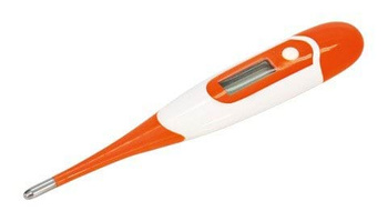 Termometr cyfrowy, elastyczna sonda, pomarańczowy