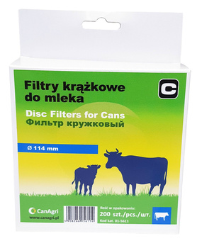 Filtr krążkowy do mleka, śr. 114 mm, 200 szt., Canagri