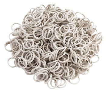 Gumki do  grzywy konia, biały, 800 szt., Covalliero