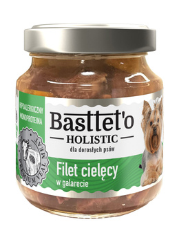 Karma dla psów Basttet'o Holistic filet cielęcy w galarecie 130g Słoik