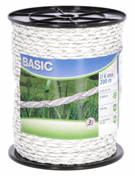 Linka BASIC, 200 m x 6 mm, biała, Kerbl