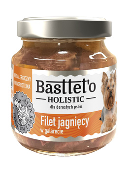 Karma dla psów Basttet'o Holistic filet jagnięcy w galarecie 130g słoik